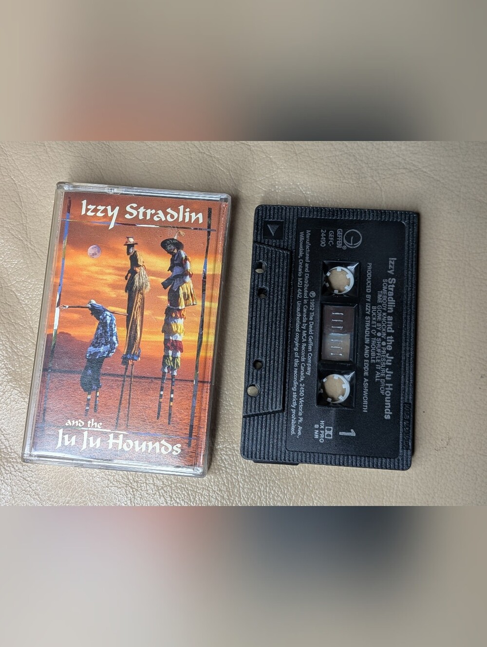 Izzy Straddling & The Ju Ju Hounds 1992  Cassette, Album, Geffen Records
